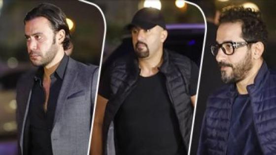 حلمي والسقا وهنيدي ومحمد إمام من عزاء الراحل هيثم زكي